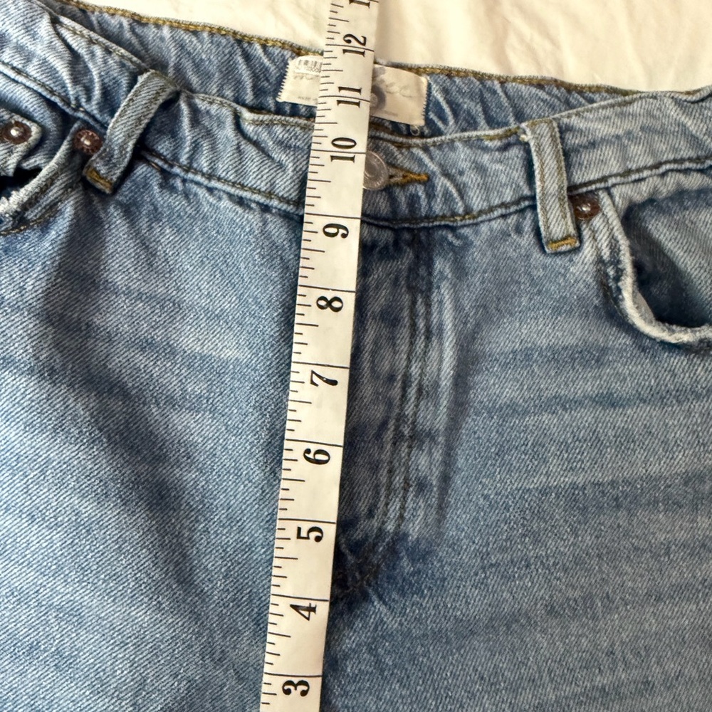 FREE PEOPLE WE THE FREE Long Lines Jeans Split Hem Vintage Light 26 - Picture 13 of 16